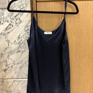 Babaton Aritzia Silk Navy Cami